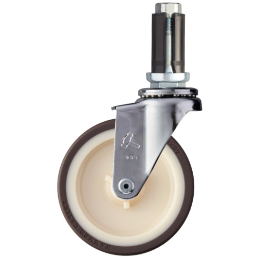 ハンマー パイプ差込み式キャスター パイプ差込み式キャスター 自在 車輪径100mm ウレタン車輪(ナイロンホイル) 4205EU-UR100 1 個