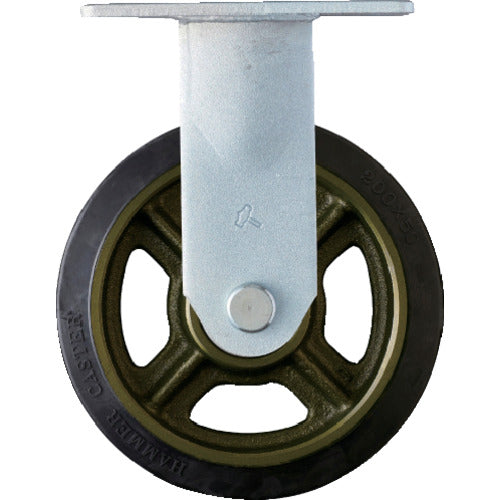 Hammer Heavy-duty fixed rubber wheel (casting wheel, radial ball bearing) 200 mm 500BPR-CR200 1 piece