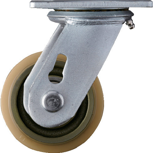 ハンマー 重荷重用旋回式ウレタン車輪(イモノホイール・ラジアルボールベアリング)100mm 500BPS-CU100 1 個