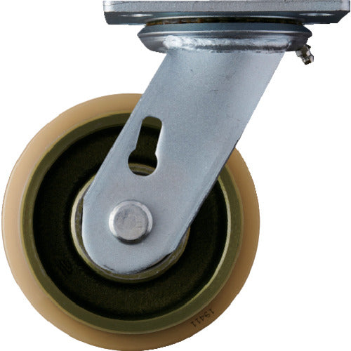 ハンマー 重荷重用旋回式ウレタン車輪(イモノホイール・ラジアルボールベアリング)125mm 500BPS-CU125 1 個