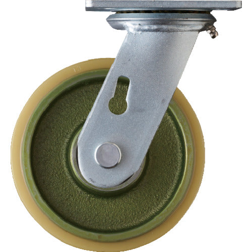 ハンマー 重荷重用旋回式ウレタン車輪(イモノホイール・ラジアルボールベアリング)150mm 500BPS-CU150 1 個