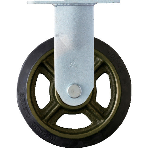 해머 중하중용 고정식 고무 바퀴(이모노 휠・래디얼 볼 베어링) 200mm 500HPR-CR200 1개