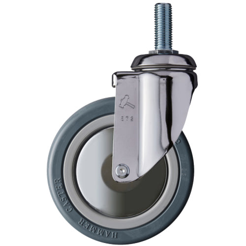 ハンマー ねじ込み旋回式ゴム車輪(ナイロンホイール・ボールベアリング)125mm 920MA-RB125 1 個