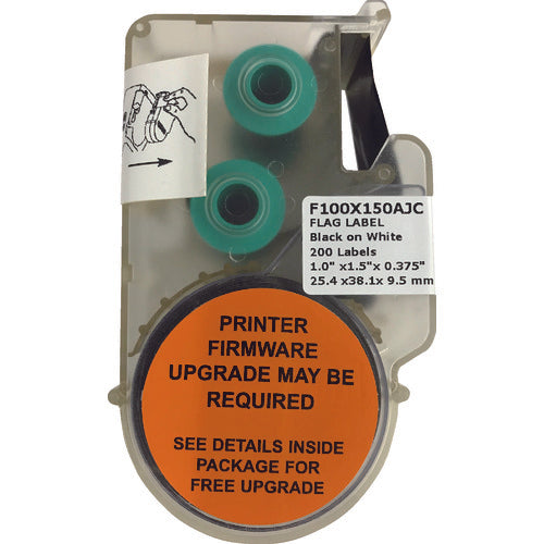 PANDUIT 熱転写ハンディプリンタ用旗型ラベル ポリエステル(超粘着性) 白 印字部縦9.5mmx横25.4mm 200枚入り F100X150AJC F100X150AJC 1 箱