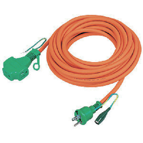 NICHIDO Triple Pokkin Extension Cord with Earth 10m Orange Orange PPT10E 1 piece