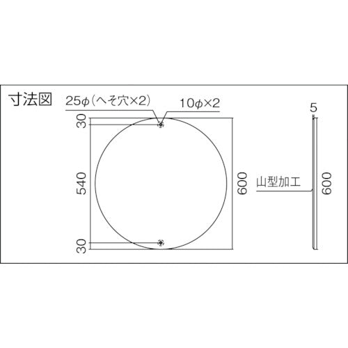Green Cross Fire Sign Fire Water Supply Fire 600A 600mmΦ Steel 067030 1 piece