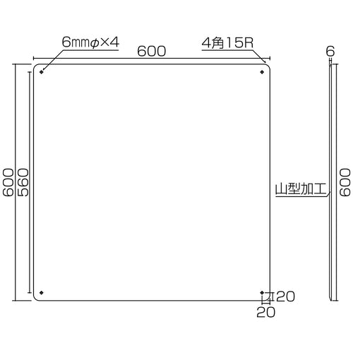 緑十字 廃棄物標識 産業廃棄物保管場所 産廃−2 600×600mm スチール 075002 1 枚