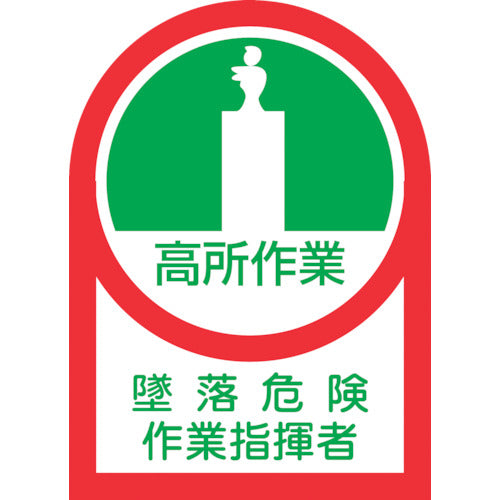 녹십자 헬멧용 스티커 고소 작업 추락 위험 작업 지휘자 HL-27 35×25 10매 세트 올레핀 233027