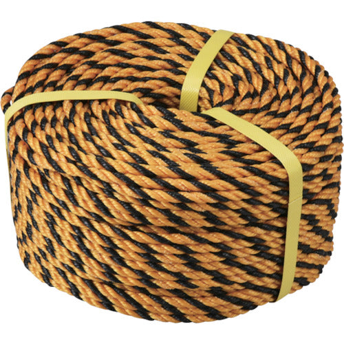 緑十字 トラロープ(標識ロープ) 黄/黒 TR−9 9mmΦ×100m ポリエチレン 285001 1 巻