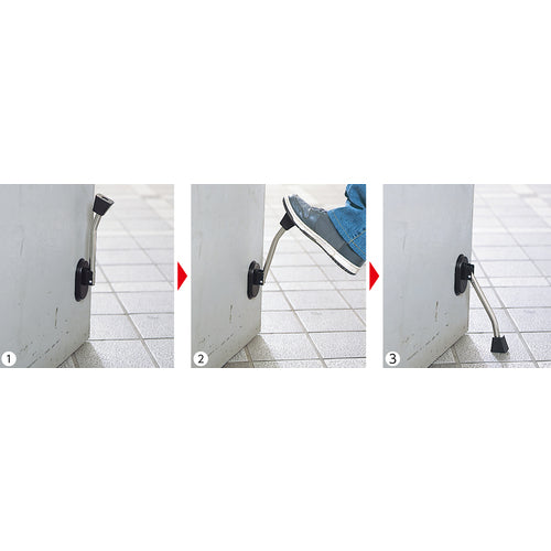 녹색 십자 도어 스토퍼(마그넷 장착 타입) 블랙 DMDP151-1 290×61×35mm 342052 1개