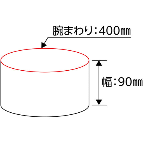 緑十字 防犯パトロール用腕章(反射) 簡易着脱タイプ フリーサイズ SW−43G 幅90×内径400 352040 1 本