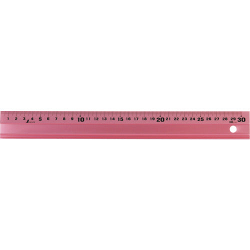 Shinwa Aluminum Ruler Arusuke 30cm Pale Pink 65416 1 piece