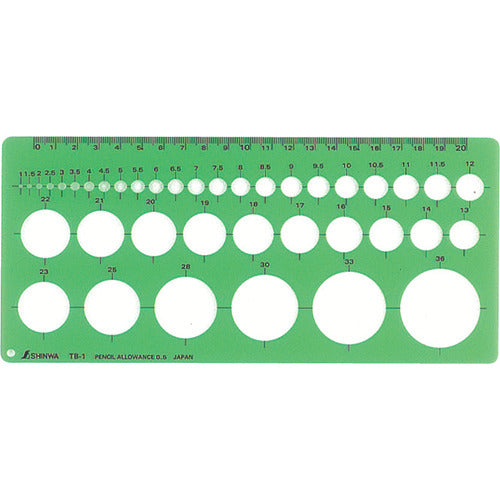 Shinwa Template TB-1 66004 1 sheet