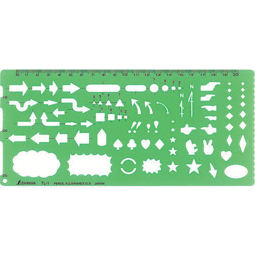 シンワ テンプレートTL−1 66029 1 個