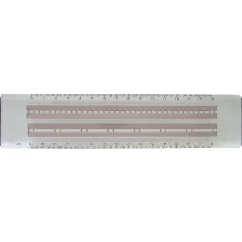 Shinwa Dotted Line Scale 15cm 70734 1 piece