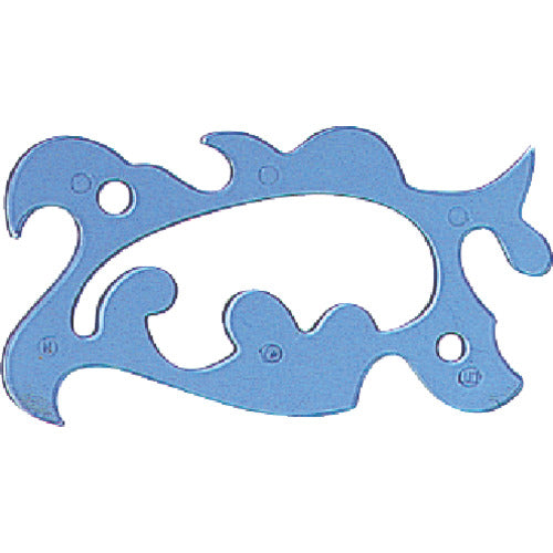 シンワ 万能雲型定規中 70947 1 個