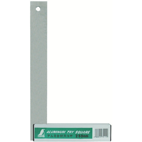 シンワ アルミ台付スコヤ250mm 74111 1 個