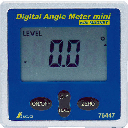 シンワ デジタルアングルメーター ミニ マグネット付 76447 1 個