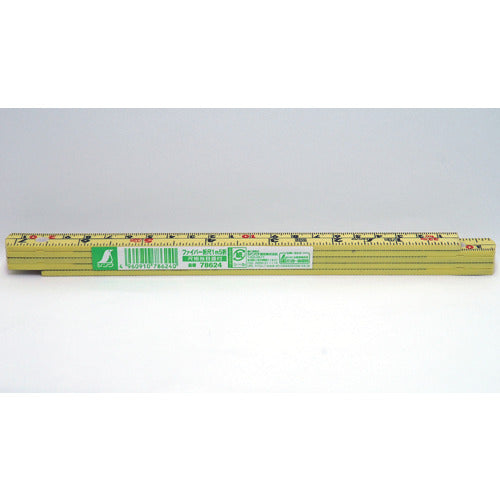 Shinwa Fiber Folding Ruler with scale equivalent to 1m, 5 folds, loose, 78624, 1 piece