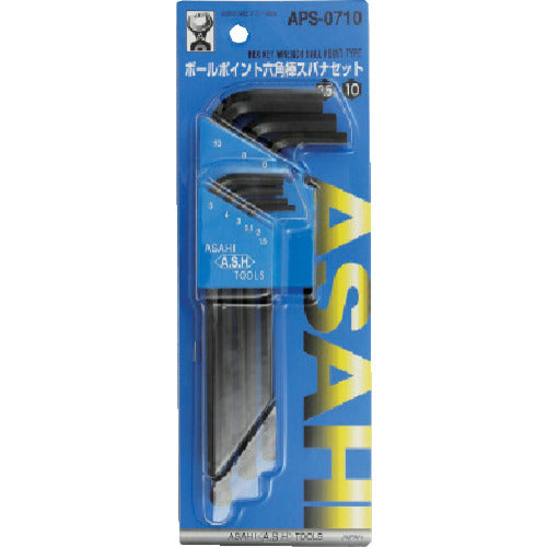 ASH Ball Point Hexagonal Wrench Set, 7 Pieces, APS0710 1 S
