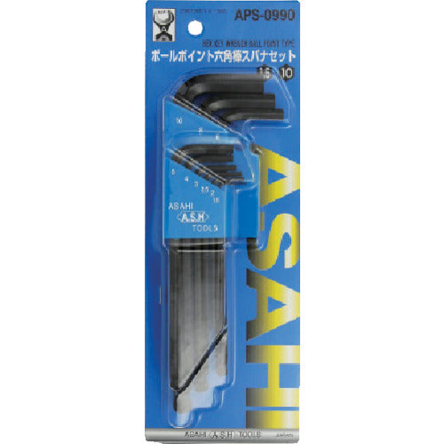 ASH 볼 포인트 육각봉 렌치 세트 9개 세트 APS0990 1 S
