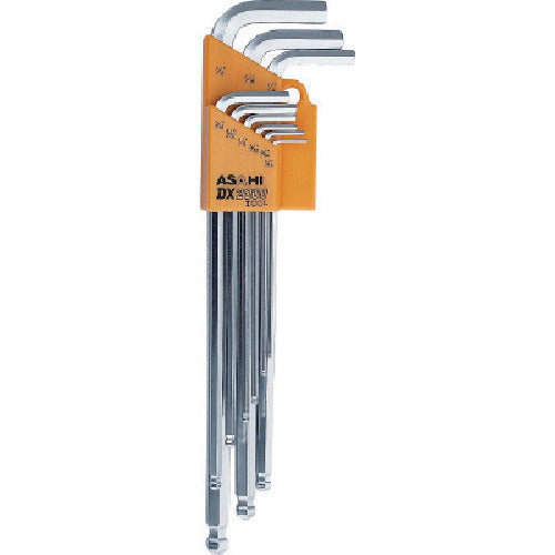 ASH 롱볼 포인트 육각봉 렌치 세트 인치 사이즈 9개 세트 AQSE910 1 S