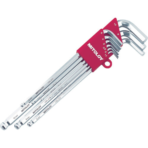 MITOLOY L-shaped hollow wrench ball point long millimeter holder 9-piece set HBL900 1 S
