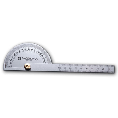SK プロトラクター No.19 竿部目盛付 ステンレス仕上 PRT-19 1 個