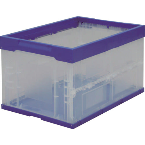 IRIS 557699 ハード折りたたみコンテナ ブルー/クリア HDOC-50L 1 個