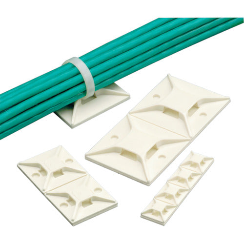 PANDUIT Mount Base with Acrylic Adhesive Tape, White (50 pieces) ABM3H-AT-L 1 bag