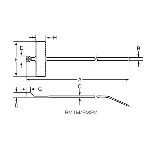 PANDUIT 스테인리스 클로 록식 결속 밴드(권선 표시 타입) 2.4×107×1.2 1봉 100개입 BM1M-C 1봉