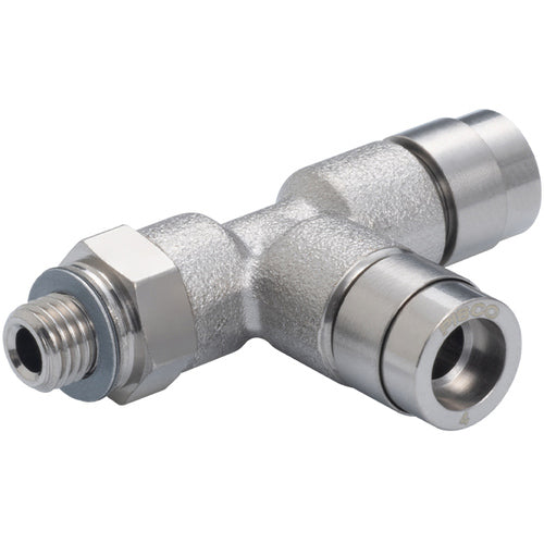 PISCO チューブフィッティング ブラスブランチティ チューブ4 ネジM5×0.8 ゴムHNBR KD4-M5 1 個