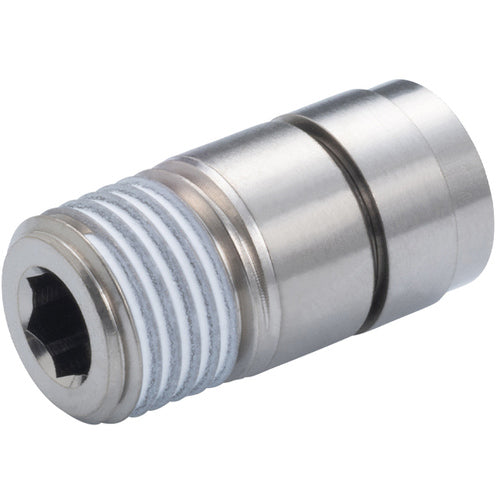 PISCO チューブフィッティング ブラス六角穴付ストレート チューブ12 ネジR3/8 ゴムHNBR KOC12-03 1 個