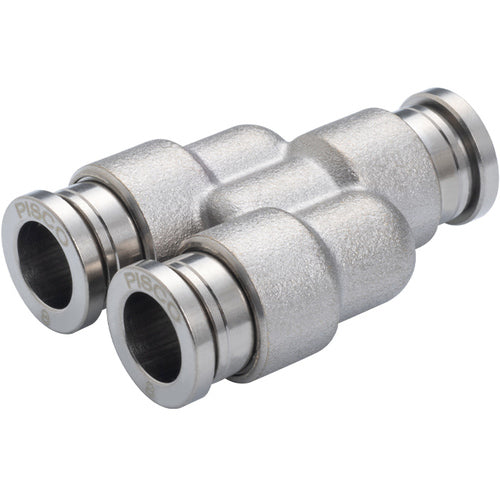 PISCO 耐スパッタ用ワンタッチ継手 チューブフィッティング ブラスユニオンワイ チューブ6 カバー無し KY6-1 1 個