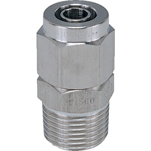PISCO SUS316 Fastening Fitting Straight Tube 0425 Thread R1/8 NSC0425-01 1 pc