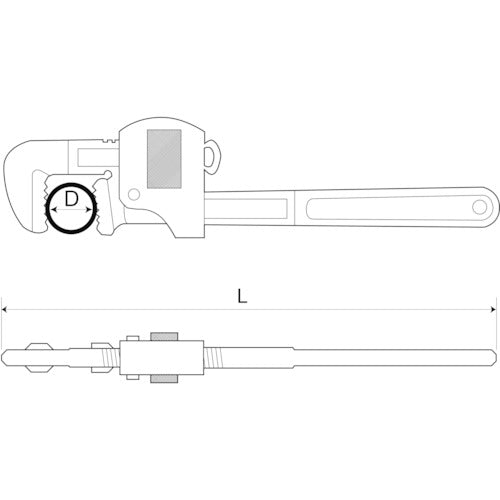 Bahco Explosion-proof Non-sparking Pipe Wrench Maximum Opening 50mm NS200-350 1 pc
