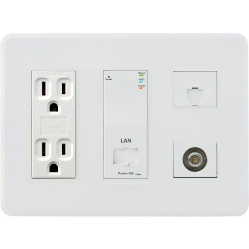 Abaniact 【판매 폐번】Abaniact 정보 콘센트 TEL/LAN/TV/Wi-Fi 카테 5e AC-212VTLW-01 1개