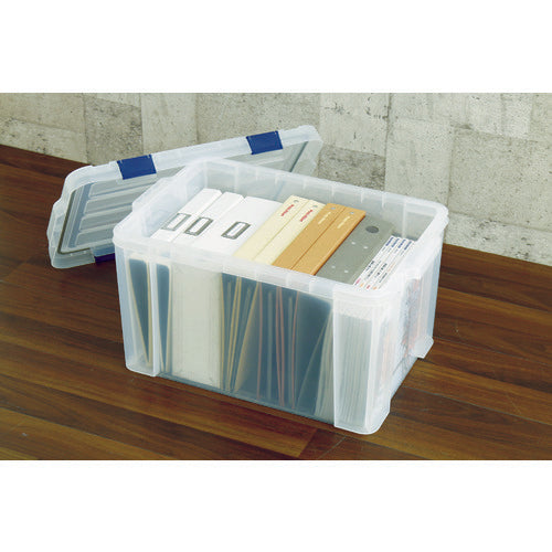 IRIS 227590 Airtight Buckle Container Clear/Navy 12.1L MBR-13-C 1 pc