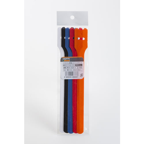 TRUSCO 매직 밴드 초박형 스트랩 20cm 아소트 (5개입) MKSH-2520-S 1봉