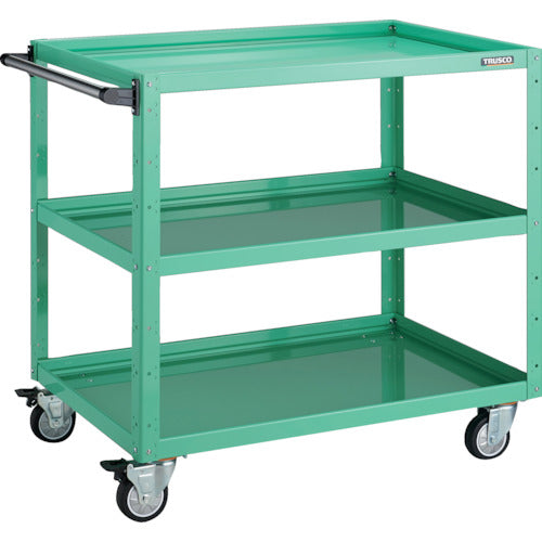 TRUSCO ツールワゴン イーグルワゴン 900×600×H880 ウレタン4輪自在 ヤンググリーン EGW-993UJ-YG 1 台