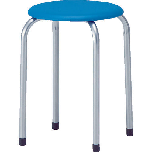 TRUSCO 丸イス 塗装脚 Φ320XH445 ブルー TMSP-B 1 脚