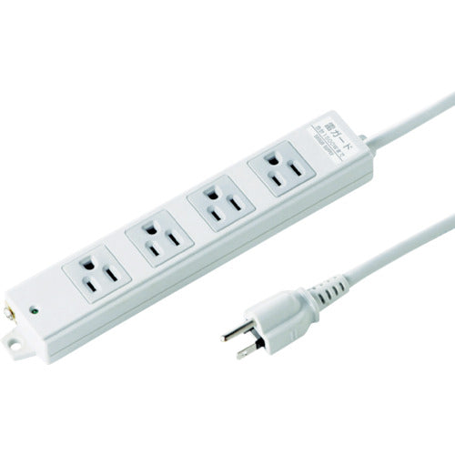 SANWA Construction site lightning protection tap, normal outlet, 4 outlets, 3m cable length, TAP-K4NSP-3, 1 unit