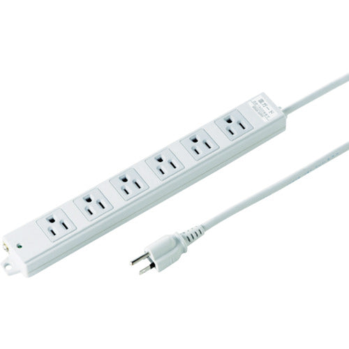 SANWA 공사 물건 번개 가드 탭 노멀 콘센트 6개구 케이블 길이 3m TAP-K6NSP-3 1개