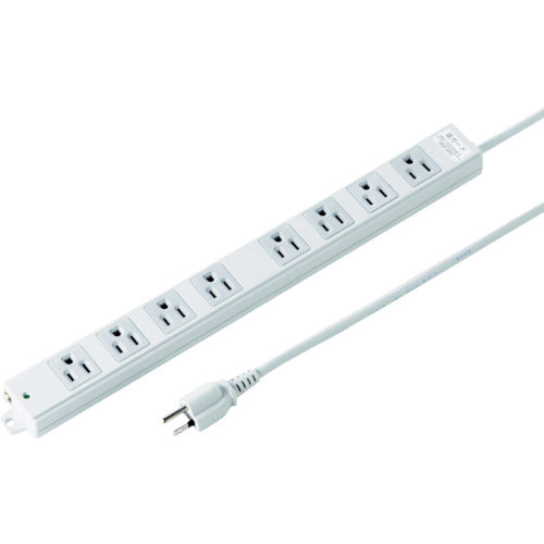 SANWA 工事物件雷ガードタップ ノーマルコンセント 8個口 ケーブル長3m TAP-K8NSP-3 1 個