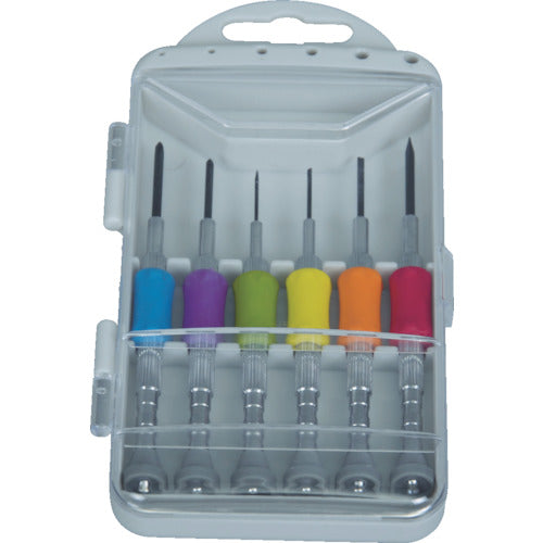 TRUSCO クッショングリップ精密ドライバー 6本セット TCSDA-6S 1 S