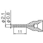Hakko Nozzle 0.8mm Long Type N61-11 1 piece