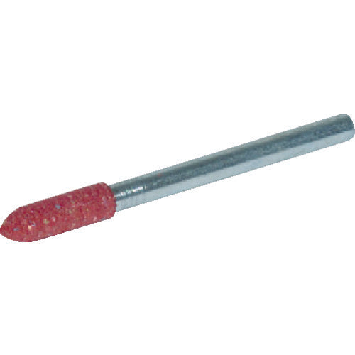 TRUSCO 고무축 부착 숫돌 포탄형 Φ4X폭 13X축 3 80# 10개입 CH804HC 1 PK