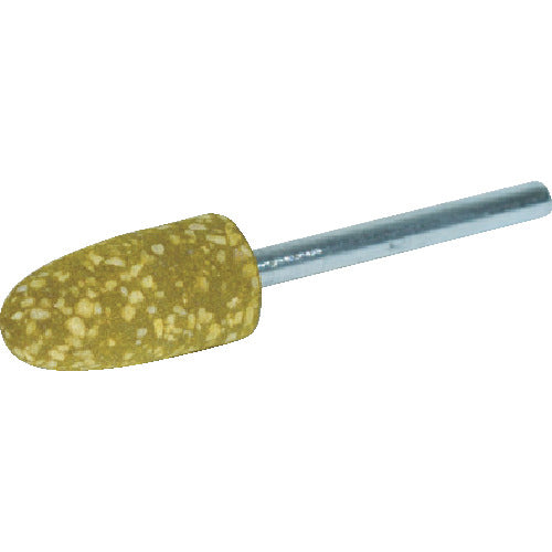 TRUSCO Rubber Shaft Grindstone Bullet Type Φ4 x Width 13 x Shaft 3 220# 10 Pieces KI2204HF 1 PK