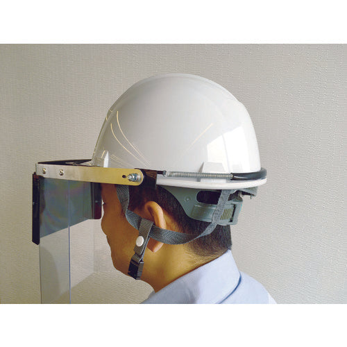 TRUSCO Light-shielding double-layered disaster prevention face mask, helmet-mounted type, front plate light-shielding level 8, TBM-602WK, 1 unit