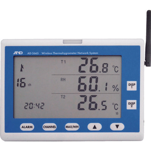 A&D 무선 온습도계(표시기) AD5665 AD5665 1대